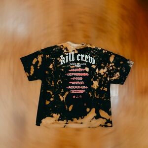 Kill Crew Tie-Dye T-Shirt - Black and Tan